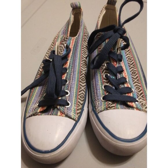 Free Choice by elis women's size 10 blue canvas low top sneaker casual shoes - Picture 1 of 11